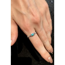 Spossy Silver Jewelry Opal Taşlı Göz Yüzük