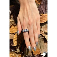 Spossy Silver Jewelry Baget Taşlı Yüzük