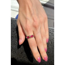 Spossy Silver Jewelry Badem Taşlı Yüzük