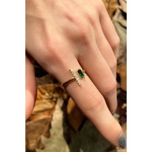 Spossy Silver Jewelry Zarif Baget Taşlı Yüzük