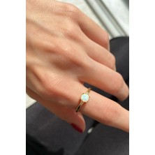 Spossy Silver Jewelry Opal Taşlı Yüzük