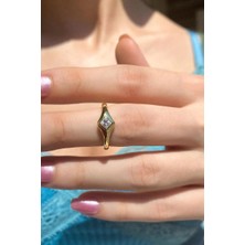 Spossy Silver Jewelry Kare Taşlı Eklem/serçe Parmak Yüzük