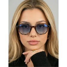 Funeyes Kolej Leopar Desenli Füme Degrade Güneş Gözlüğü