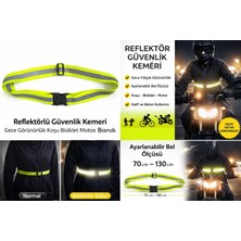 Vi Caro Yeşil Pratik Reflektör Kemer Ayarlanabilir Gece Görünürlük Koşu Bisiklet Motor Güvenlik