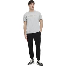 Lumberjack Lean 11ITL1112 0 Yaka Erkek Tshirt - Gri