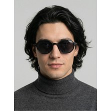 Funeyes Kolej Siyah Güneş Gözlüğü Metal Saplı Unisex Erkek Kadın Küçük Ekartman