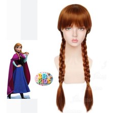 3b Kids Anna Elsaa Peruk Örgü Saç Peruk