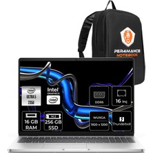 Dell Pro 16 Core Ultra 5 235U Notebook 16GB RAM 256GB SSD 16" FHD+ FreeDOS + Per4 Çanta BTO105PC16250P306