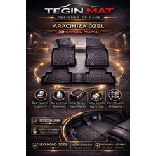 Tegin Mat Designer Of Cars Nissan Qashqai 2022 Sonrası 1.5/1.6 Dci Siyah 3D Havuzlu Paspas