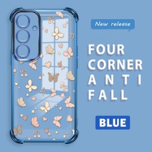 Ucuc Samsung Galaxy S24 Plus Uyumlu Şeffaf Dört Köşe Kaplama Parlak Kenar Silikon Kılıf