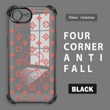 Ucuc iPhone 16E Uyumlu Şeffaf Dört Köşe Kaplama Parlak Kenar Silikon Kılıf