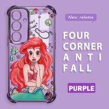 Ucuc Samsung Galaxy S24 Plus Uyumlu Şeffaf Dört Köşe Kaplama Parlak Kenar Silikon Kılıf