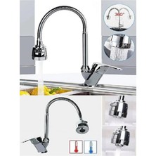 Moonshop 2 Fonksiyonlu Oynar Borulu Mutfak Banyo Musluğu Bataryası Çeşmesi Yerli Üretim...