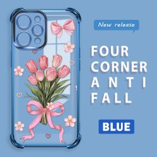 Ucuc Redmi 12 4g Uyumlu Şeffaf Dört Köşe Kaplama Parlak Kenar Silikon Kılıf