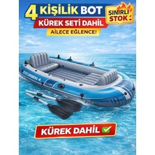 Intex Excursion 4 Kişilik Şişme Bot Seti – Kürekli, Dayanıklı Pvc, Balıkçı ve Kamp Teknesi