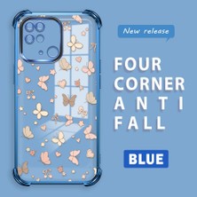 Ucuc Redmi 10C Uyumlu Şeffaf Dört Köşe Kaplama Parlak Kenar Silikon Kılıf