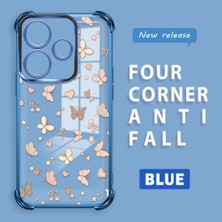 Ucuc Redmi 13 4g Uyumlu Şeffaf Dört Köşe Kaplama Parlak Kenar Silikon Kılıf