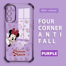 Ucuc Samsung Galaxy A14 4g Uyumlu Şeffaf Dört Köşe Kaplama Parlak Kenar Silikon Kılıf