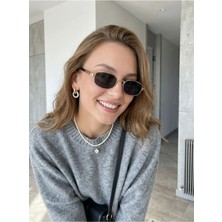 Funeyes Valeno Gold Siyah Camlı Dikdörtgen Trend Güneş Gözlüğü