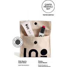 INO Beauty Catch Bloom Peony Stick Ruj & Allık ( 8,77 Gr )+ Catch Glow Pink Quartz Işıltılı Nemlendirici Krem + Ino Makyaj Çantası