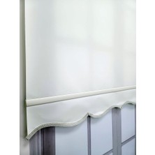 Bbb Etekli Düz Stor Perde 3 Renk Seçeneği Pamuk Polyester Desenli 100 cm Genişlik 100 cm Uzunluk