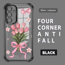 Ucuc Samsung Galaxy A16 Uyumlu Şeffaf Dört Köşe Kaplama Parlak Kenar Silikon Kılıf