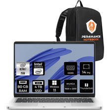 Dell Pro 14 Core Ultra 7 255U Notebook 80GB RAM 4TB SSD 14" FHD+ Win11 Pro + Per4 Çanta BTO107PC14250P440