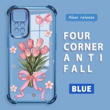 Ucuc Redmi Note 11 Pro 4g Uyumlu Şeffaf Dört Köşe Kaplama Parlak Kenar Silikon Kılıf