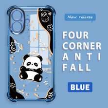 Ucuc iPhone 16 Uyumlu Şeffaf Dört Köşe Kaplama Parlak Kenar Silikon Kılıf