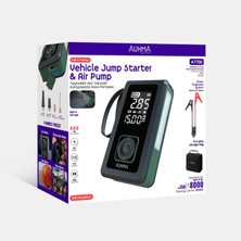 Al-Net 8000MAH Bataryalı, Akü Takviyeli Dijital Göstergeli, Şişirme Kompresörü