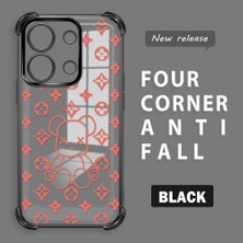 Ucuc Redmi Note 13 4g Uyumlu Şeffaf Dört Köşe Kaplama Parlak Kenar Silikon Kılıf