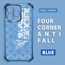 Ucuc Realme C53 Uyumlu Şeffaf Dört Köşe Kaplama Parlak Kenar Silikon Kılıf
