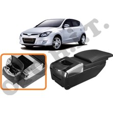 Oto h.i.t. Hyundai I30 Mk1 Uyumlu Bardaklıklı Lüks Kol Dayama Kolçak Siyah Ithal.