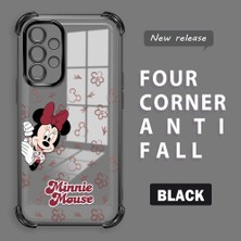 Ucuc Samsung Galaxy A52/A52S Uyumlu Şeffaf Dört Köşe Kaplama Parlak Kenar Silikon Kılıf