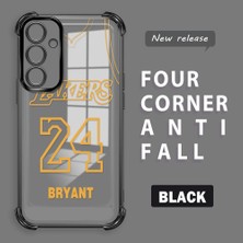 Ucuc Samsung Galaxy A55 Uyumlu Şeffaf Dört Köşe Kaplama Parlak Kenar Silikon Kılıf