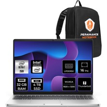 Dell Pro 16 Plus Intel Core Ultra 7 268V 32GB 4tb SSD 16" Fhd+ Fdos Taşınabilir Bilgisayar & Per4 Çanta XCO210PB16250P305