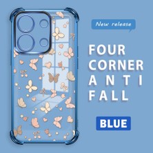 Ucuc Redmi Note 13 4g Uyumlu Şeffaf Dört Köşe Kaplama Parlak Kenar Silikon Kılıf