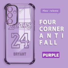 Ucuc Samsung Galaxy A16 Uyumlu Şeffaf Dört Köşe Kaplama Parlak Kenar Silikon Kılıf