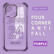 Ucuc Redmi 10C Uyumlu Şeffaf Dört Köşe Kaplama Parlak Kenar Silikon Kılıf