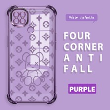 Ucuc Redmi 9c Uyumlu Şeffaf Dört Köşe Kaplama Parlak Kenar Silikon Kılıf