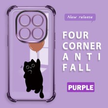 Ucuc Redmi Note 14 Pro 4g Uyumlu Şeffaf Dört Köşe Kaplama Parlak Kenar Silikon Kılıf