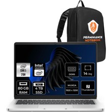 Dell Pro 14 Core 5 120U Notebook 80GB RAM 4TB SSD 14" FHD+ FreeDOS + Per4 Çanta BTO010PC14250P340