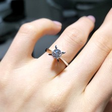 I'm Diamond Pırlanta 0,72 Ct Hrd Sertifikalı Badem Tırnak Tektaş Yüzük