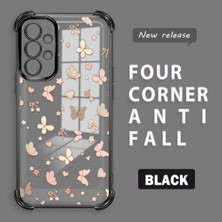 Ucuc Samsung Galaxy A73 Uyumlu Şeffaf Dört Köşe Kaplama Parlak Kenar Silikon Kılıf