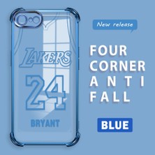 Ucuc iPhone 7/8/se 2020 2022 Uyumlu Şeffaf Dört Köşe Kaplama Parlak Kenar Silikon Kılıf