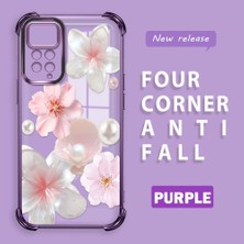 Ucuc Redmi Note 12 Pro 4g Uyumlu Şeffaf Dört Köşe Kaplama Parlak Kenar Silikon Kılıf