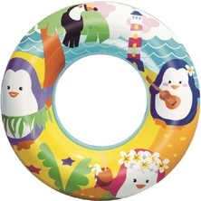 Sevimli Hayvanlar Desenli Çocuk Deniz Simidi (3-6 Yaş)