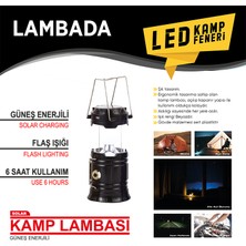 Keskin Sound Kamp Feneri Güneş Enerjili Çakarlı 9X14CM