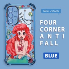 Ucuc Samsung Galaxy A52/A52S Uyumlu Şeffaf Dört Köşe Kaplama Parlak Kenar Silikon Kılıf