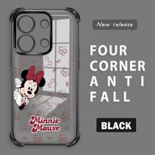 Ucuc Redmi Note 13 4g Uyumlu Şeffaf Dört Köşe Kaplama Parlak Kenar Silikon Kılıf